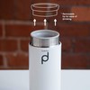 Grunwerg HCF-200W Vacuum Insulated Drinkpod Capsule Flask, Stainless Steel, White,