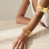AHEJIOO Gold Upper Bangle Gold, 4 Pieces Geometric Bangles Women,