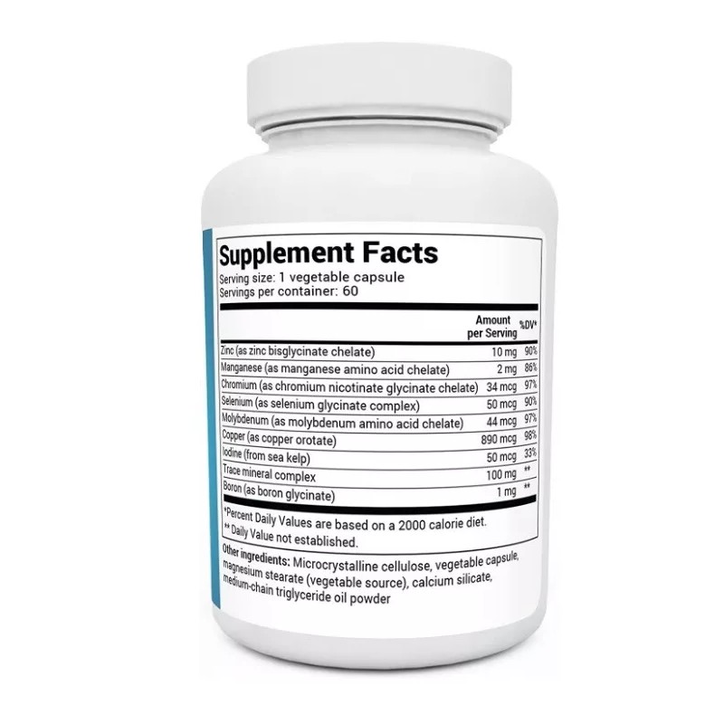 Dr Berg Trace Minerals Enhanced Complex, Plant Derived 60 Capsules