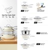 PekGema Ceramic Cookware Set Nonstick, 16 Pcs Pots and Pans