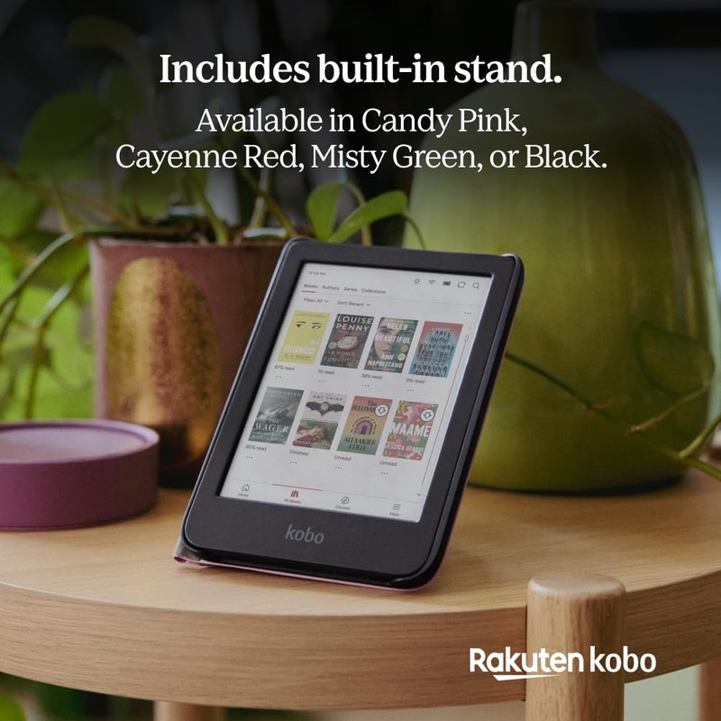 Kobo Clara Colour/BW SleepCover Case | Cayenne Red | Sleep/Wake