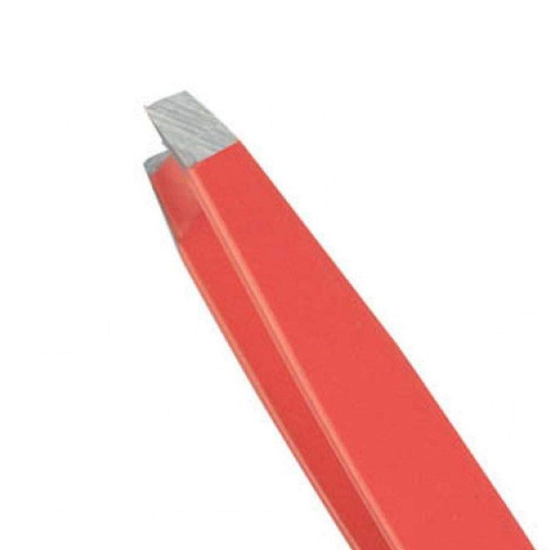 Niegeloh Solingen Straight Eyebrow Tweezers Topinox Red 9cm - Made