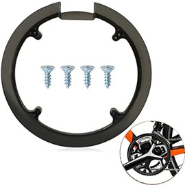 Plastic Sprocket Cover, Bicycle Chain Wheel Cover, Bicycle Sprocket Crankset, Black Sprocket Cover, Mountain Bike Bicycle Chainring Sprockets Cranksets Protective Film (42T, 44T)
