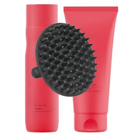 Invigo Brilliance Shampoo & Conditioner Set + M Hair Designs Scalp Brush (Bundle) – Color-Safe, Shine-Enhancing, Sulfate-Free Hair Care for Normal Hair