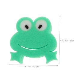 BESPORTBLE 4pcs Cute Frog Bath Sponges Soft Gentle Shower Loofah for Boy Girl Bath Accessories for Playful Learning Light Green Cartoon Design