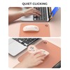 RAPIQUE Slim Wireless Mouse, Bluetooth & 2.4GHz, Rechargeable, Beige