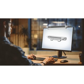 Sichler Haushaltsgeräte Laptop Light Strip: Set of 2 2 in 1 USB LED Light with Fan for Laptop Screen X (USB Laptop Light Bar, Screen Light Strip)