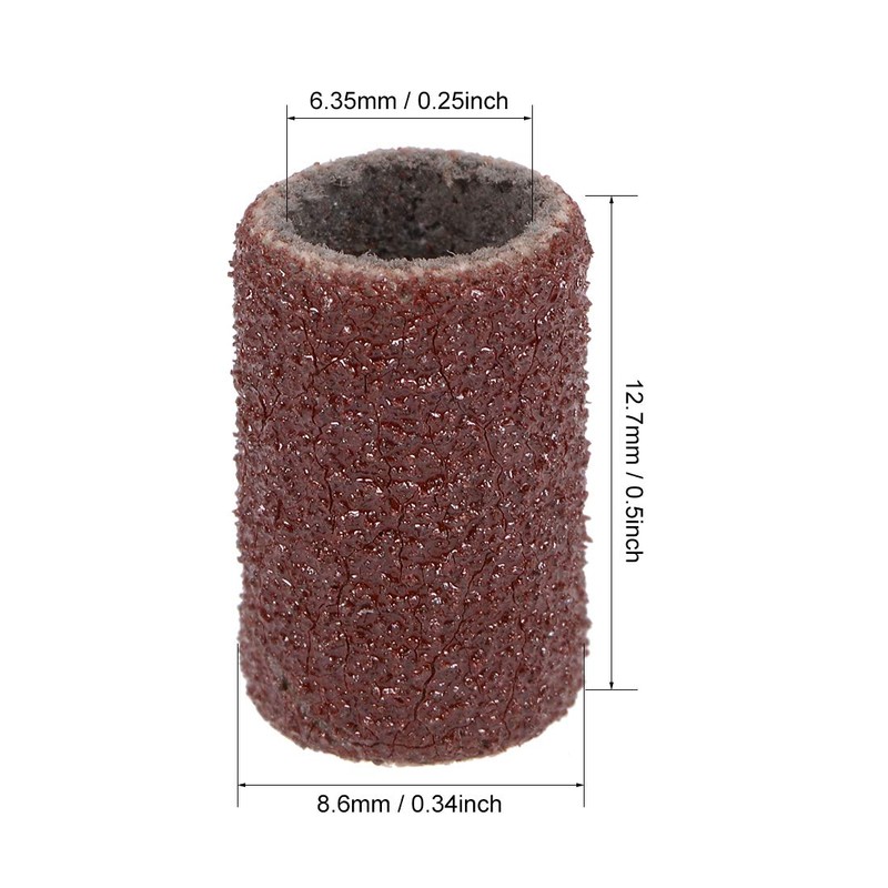 uxcell 1/4 Inch x 1/2 Inch Sanding Sleeves 120 Grits