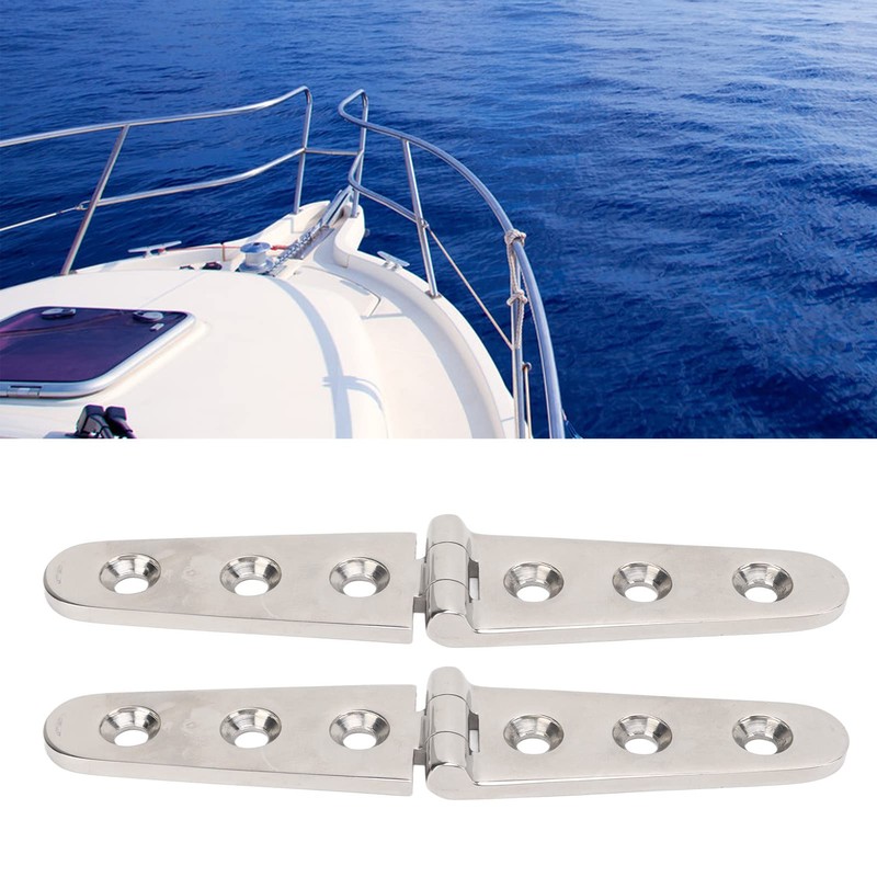 2pcs Heavy Duty Strap Hinge with Holes, Marine Strap Hinge
