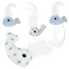 CIYODO 4pcs Interactive Cat Toys Plush Whale Shaped Kitten Toy