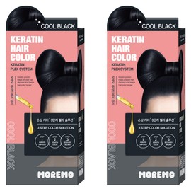 Moremo Keratin Hair Color Dye, Cool Black, 2 Pieces / 모레모 케라틴 헤어 컬러 염색제, 쿨블랙, 2개