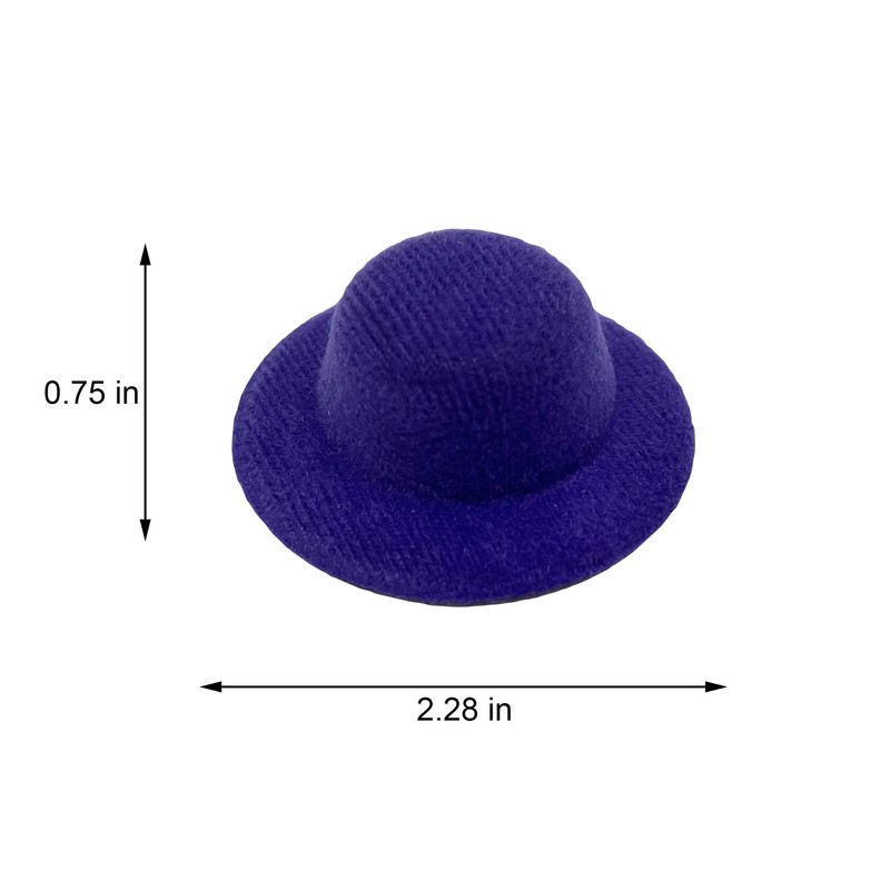ASUNFO 12 Pcs Mini Top Hat Tiny Miniature Felt Hat