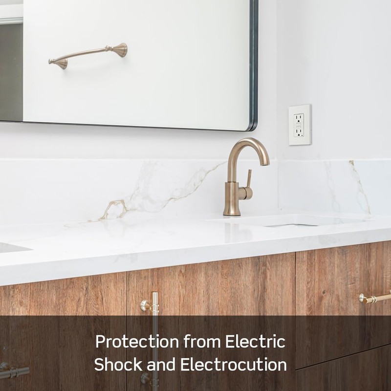 Leviton GFCI Outlet, 15 Amp, Self Test, Tamper-Resistant with LED