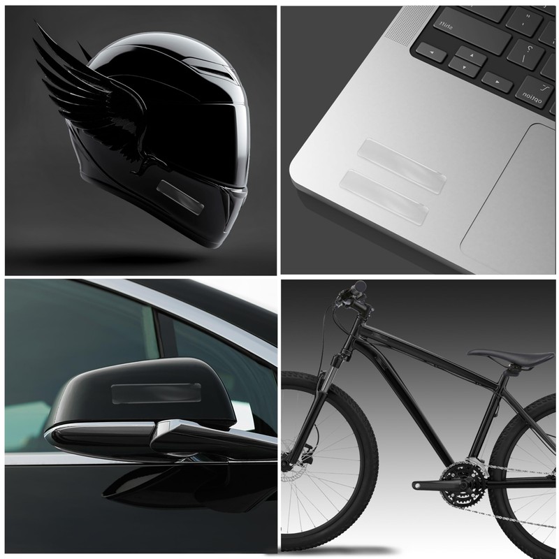SkinoEu 2 x Aufkleber 3D Gel Silikon Stickers Autoaufkleber Auto