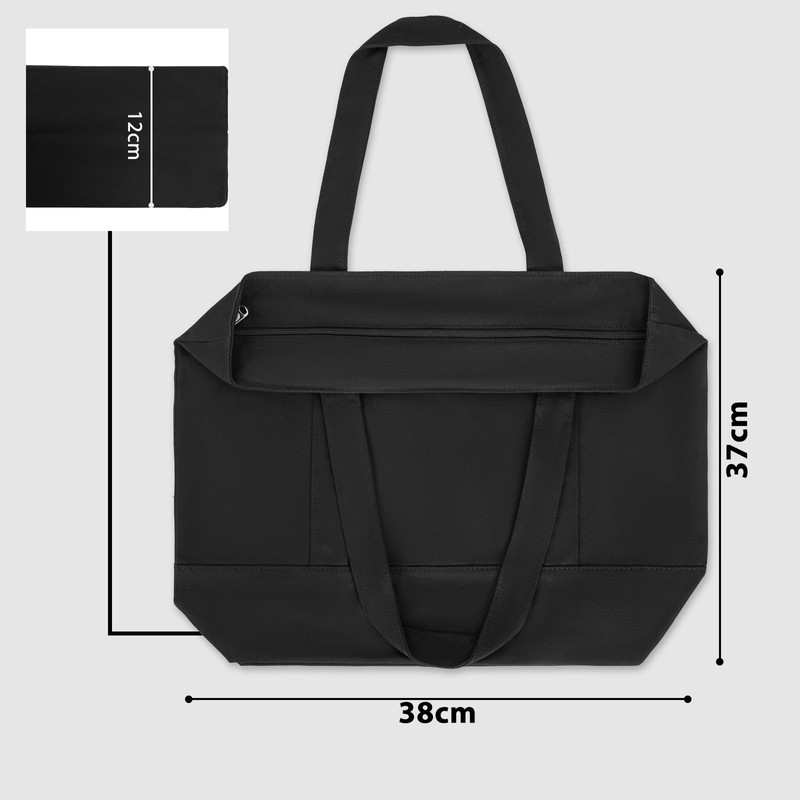 OUUTMEE Canvas Tote Bag, Women's Canvas Beach Bag, Large Shoulder