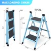 3 Step Ladder, Folding Step Stool for Adults, Lightweight Aluminum