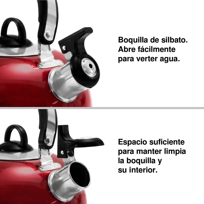 Tetera para estufa de acero inoxidable de grado alimenticio, 3