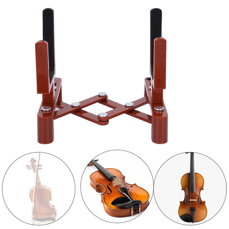 Professional Portable Folding Violin Stand Bracket Instrument Accessory Red