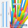 [200 Pack] 8.5" High Multicolour Flexible Plastic Straws,Bendable Disposable Drinking