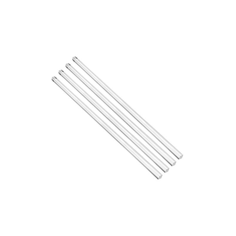 sourcing map 6mmx6mmx250mm Transparent Clear Solid Acrylic Square Rod PMMA