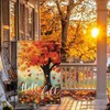 Hello Fall Maple Tree Garden Flag Decor for Outside, Double