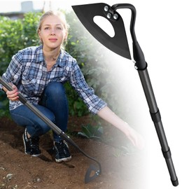 Garden Hoe for Weeding Hoe Garden Tool Long Handle 56”, Heavy Duty Hand Hoe for Digging,Cutting and Loosing Soil