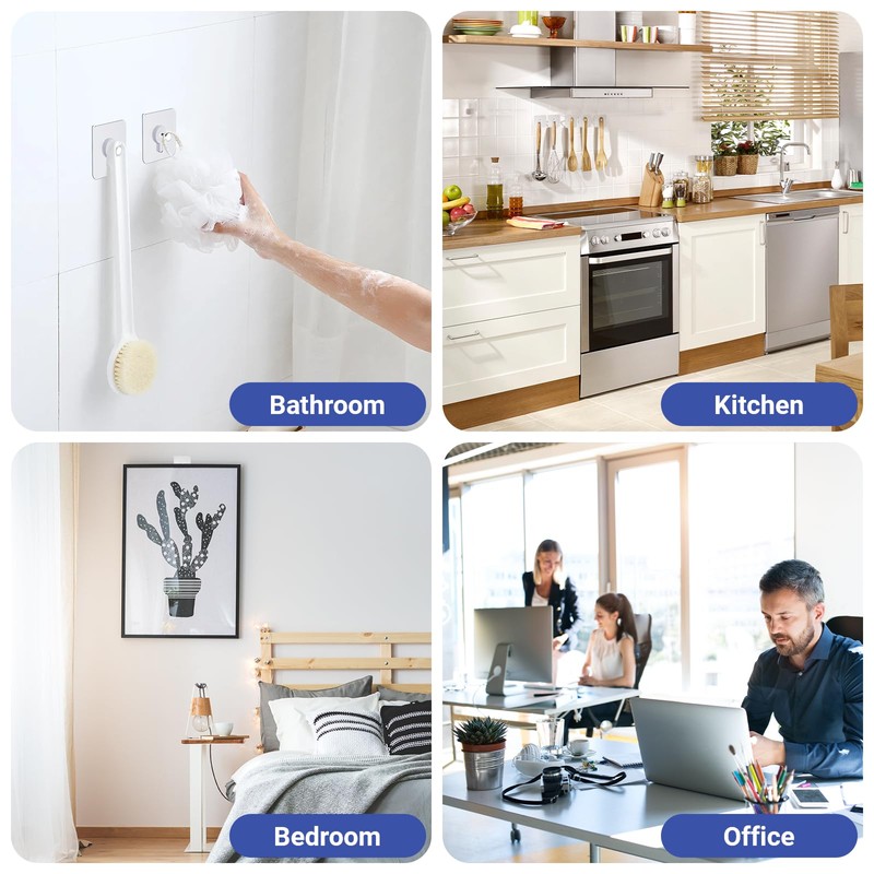 Picture Hangers Without Nails, Nail Free Wall Hangers,20 Counts Adhesive