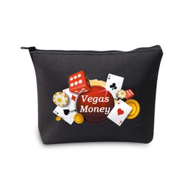 VAMSII Funny Gambling Vegas Lovers Gift Idea Vegas Money Bag Gambler Dice Casino Lover Makeup Bag(Vegas Money CA)