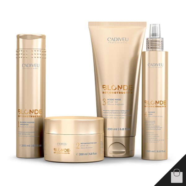 Cadiveu Blonde Reconstructor Kit Professional Home Care Blond Hair Treatment