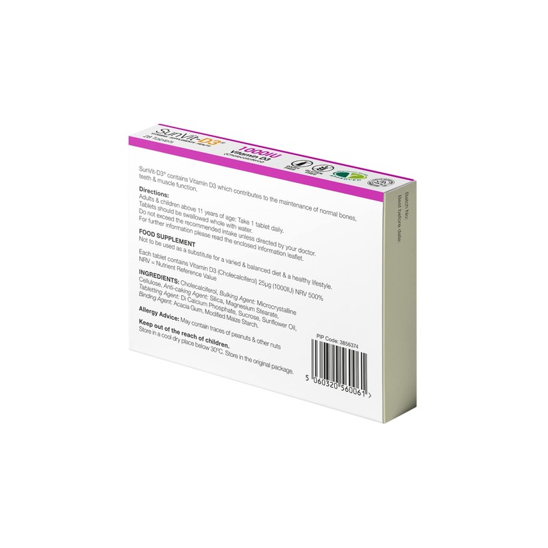 SunVit-D3 Vitamin D3 1000 iu - High Strength Vitamin D