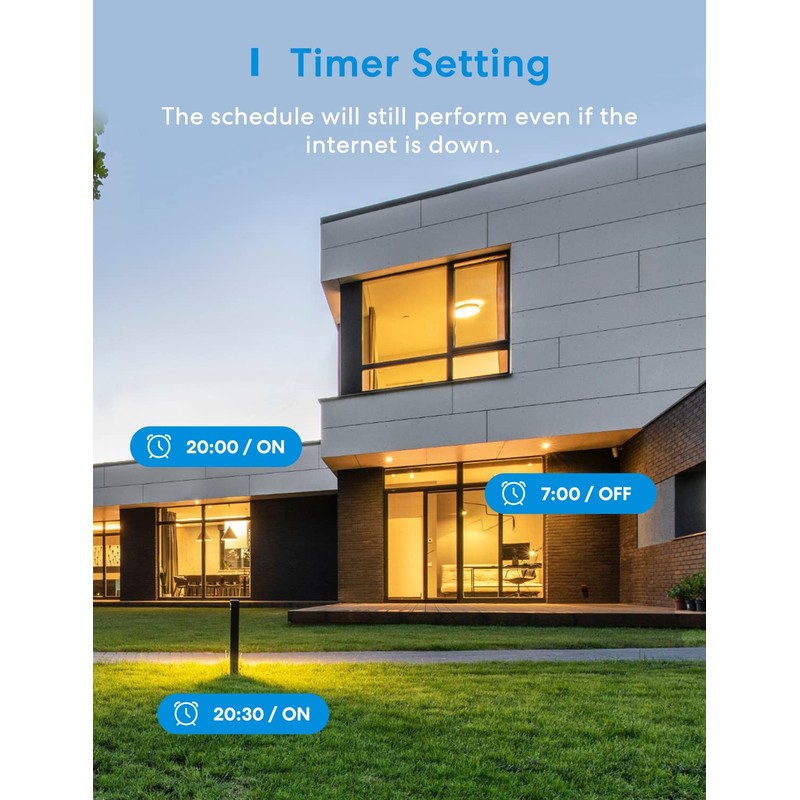 meross Smart Plug Outdoor Indoor WiFi Outlets 10A Waterproof IP44,