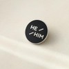 He Him Pronoun Brooch Button Non-Binary Badge Enamel Lapel Pin