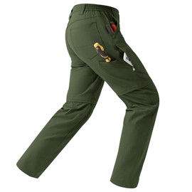 Mens Hiking Convertible Pants Lightweight Outdoor Cargo Work Tactical Zip Off Fishing Quick Dry Water-Resistant Safari Travel Scout Pant,2289,Army Green,34