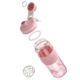 PZMLOASN Protein Shaker,shaker für eiweiß- & sportgetränke- für super cremige Fitness Eiweiß Shaker,shaker proteinshake 650ml - Langlebiger, Auslaufsicherer, gym shaker BPA-frei (Rosa)