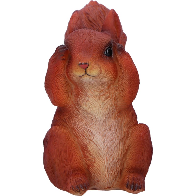 Nemesis Now Three Wise Squirrels 9cm, Resin, Red, Three Wise