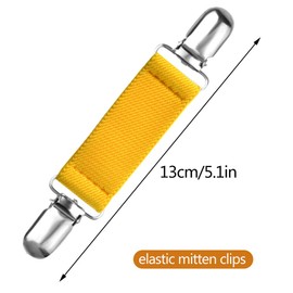 18 Pieces Winter Mitten Clips Kids Glove Clips Elastic Mitten Clips Stainless Steel Glove Mitten Clips Small Short Mitten Clips Strong Metal Mitten Glove Clips for Kids Baby Toddler Children Adults