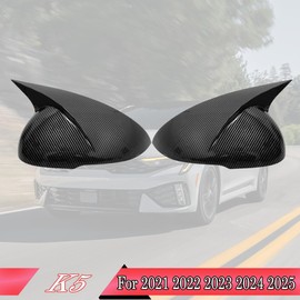 MUXEE Rear View Mirror Cover，for Kia K5/Optima 2021 2022 2023 2024 2025 Carbon Fiber Turn Signal Housing Cover Horned Mirror Cover Sets Accessories