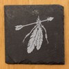 Spirit-Inspired Slate Coasters: Laser-Etched Feathers & Native American Arrow Design