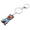WEVENI Acrylic Cute Yorkshire Terrier Dog Keyring Pet Key Ring