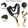 Adjustable Saxophone Shoulder Harness, Breathable Leather Contoured Sax Strap for