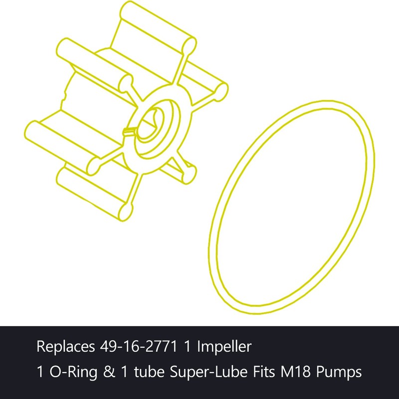 ANSIKE Brass Core Impeller with O-Ring Kit Compatible With Milwaukee