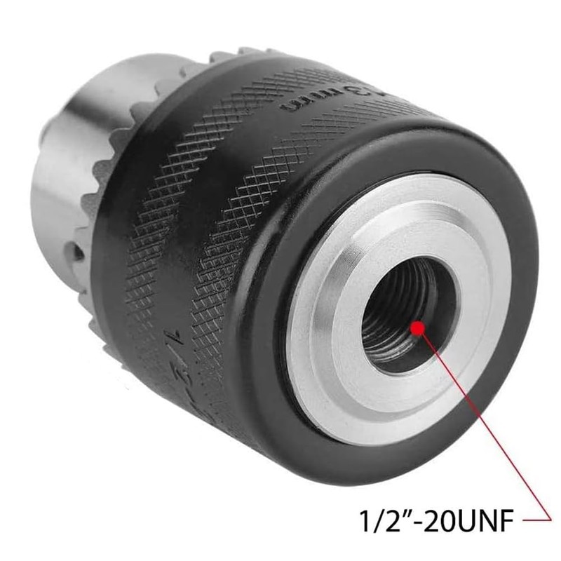 Bestgle 1.5-13mm Capacity Key Drill Chuck Adapter 1/2-20UNF Thread Quick