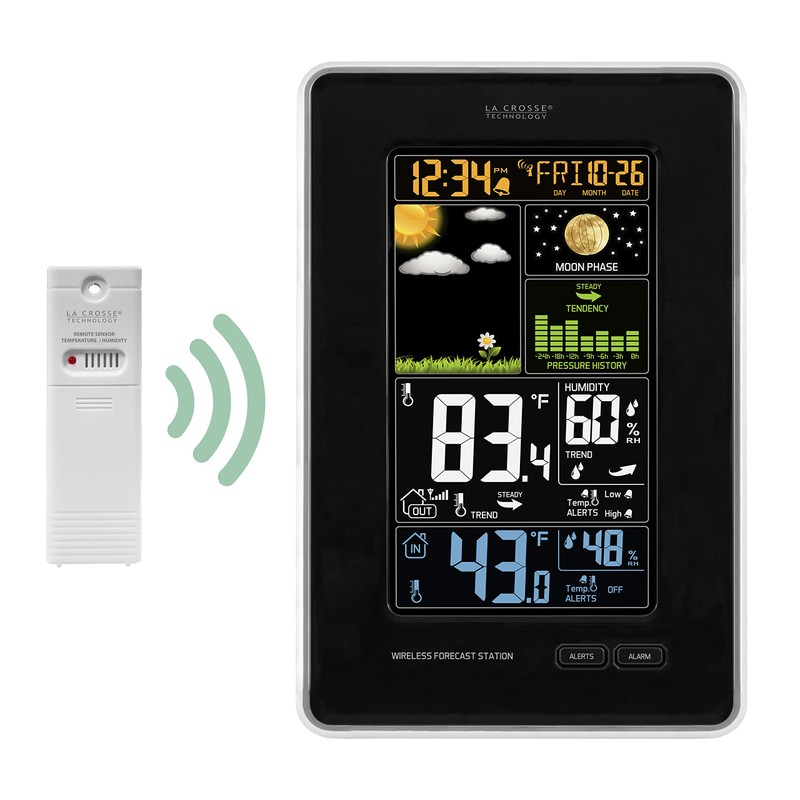 La Crosse Technology 308-1425B-INT Vertical Wireless Color Weather Station with