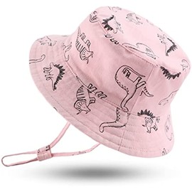 DRESHOW Baby Sun Hat Toddler Sun Protection Animal Cap Unisex Summer Bucket Hat with Chin Strap UPF 50+