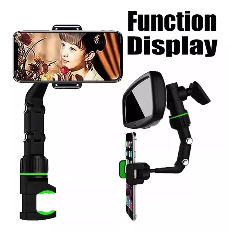 MIITONG Soporte Multifuncional Teléfono Con Espejo Retrovisor 360°