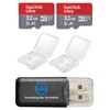 2 Pack - SanDisk Ultra 32GB Micro SD SDHC Memory
