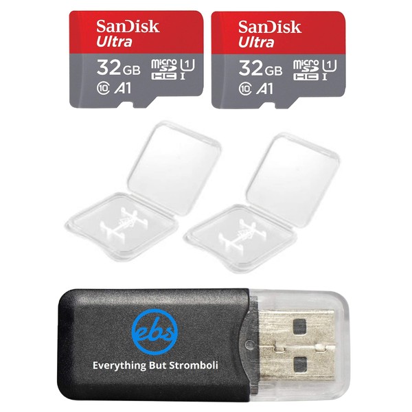 2 Pack - SanDisk Ultra 32GB Micro SD SDHC Memory