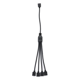 QWORK® 2pcs ARGB Splitter Cable 5V 3 Pin Argb Splitter 1 Female to 4 Male 30cm for CPU Cooler and 5V ARGB Fan