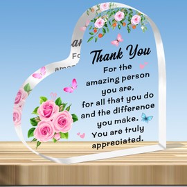 JMIMO Thank You Gift Sentimental Gifts for Women Best Friend Mentor Family Teacher Acrylic Keepsake