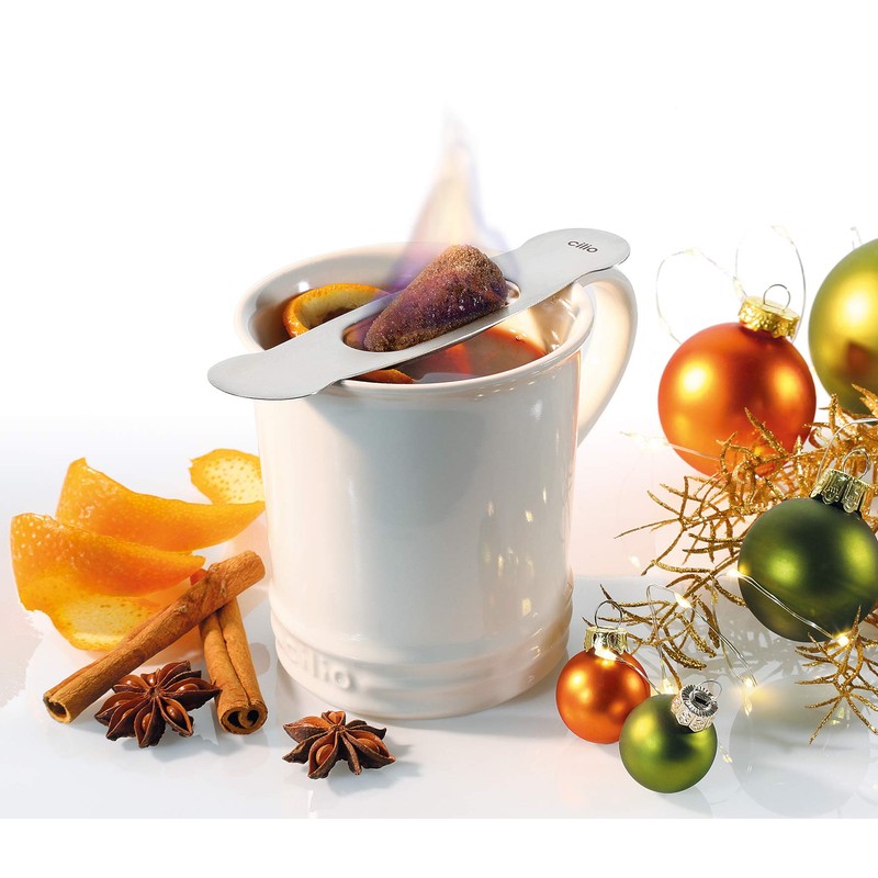 Cilio Mini Feuerzangenpunch Cup + Fire Tongs